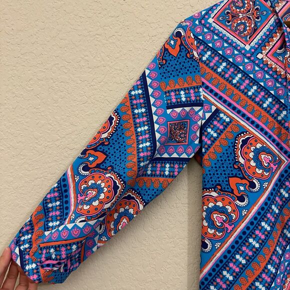 Coolibar Oceanside Tunic Dress Multi Geometric UPF 50+ Swim Coverup - Picture 5 of 11